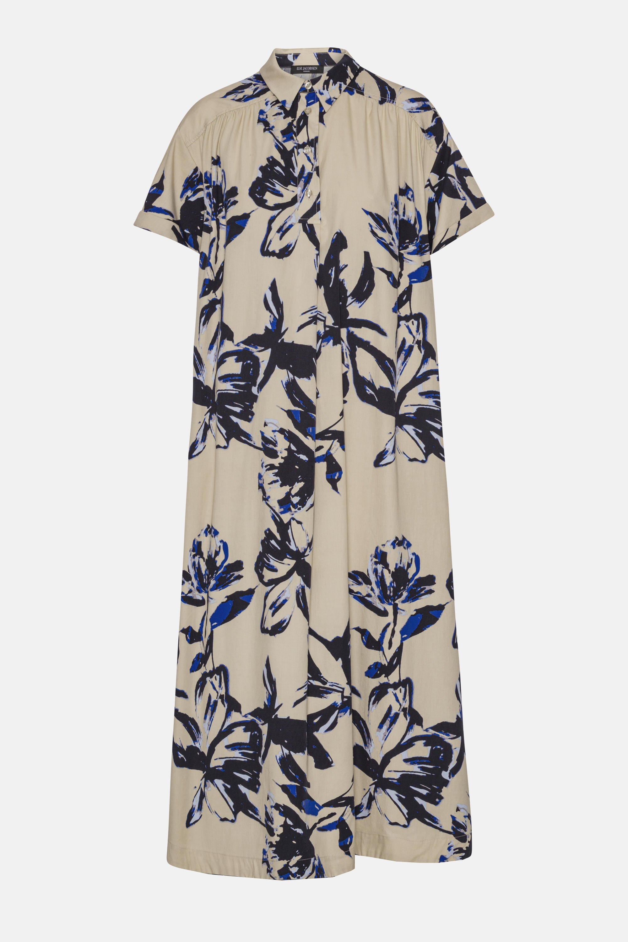 Langes Kleid A-Linie - Sand Artsy Stroke Flower